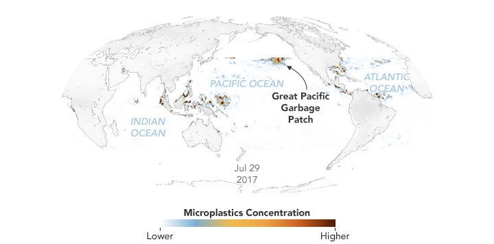 Comment des satellites peuvent aider à traquer les microplastiques qui polluent les océans