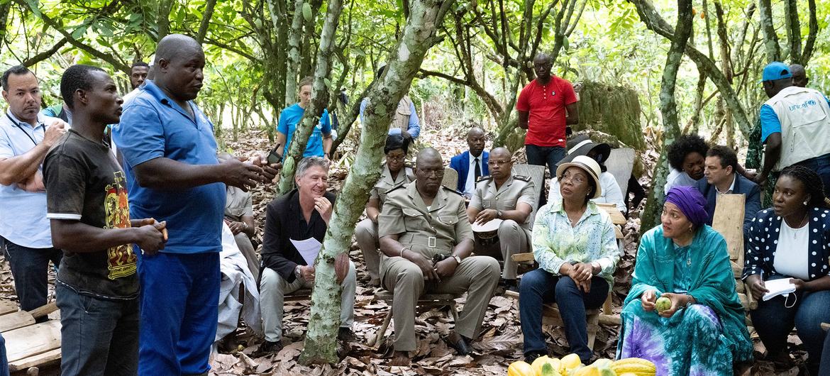 Côte d’Ivoire- COP 15: Amina Mohammed plaide pour une production durable du cacao