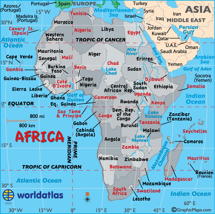 Classement des (10) dix plus grands pays africains ( par superficie)